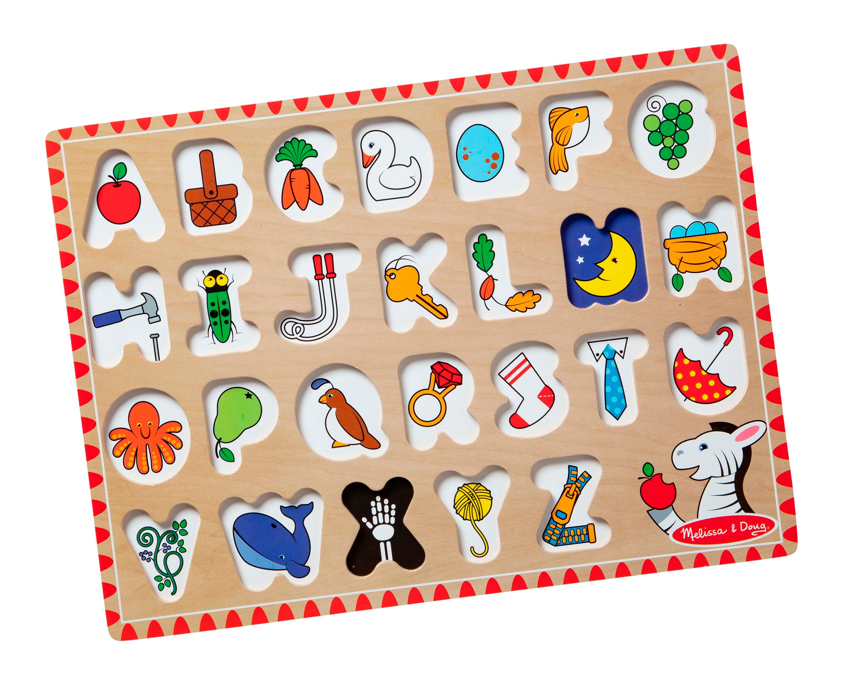 めぐページABC Melissa & Doug Colorful See-Inside Alphabet Puzzle